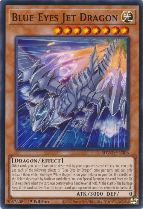 Blue-Eyes Jet Dragon - SDWD-EN006 - Common - 1st Edition