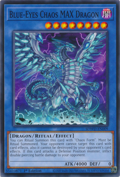Blue-Eyes Chaos MAX Dragon - SDWD-EN009 - Common - 1st Edition