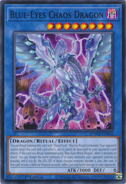 Blue-Eyes Chaos Dragon - SDWD-EN010 - Common - 1st Edition