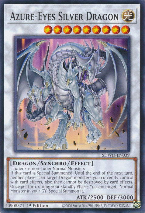 Azure-Eyes Silver Dragon - SDWD-EN039 - Common - 1st Edition