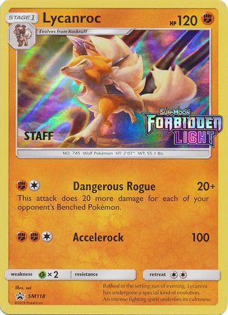 Lycanroc - SM118 - (Staff) Pre-Release Promo