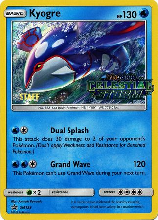 Kyogre - SM129 - (Staff) Pre-Release Promo