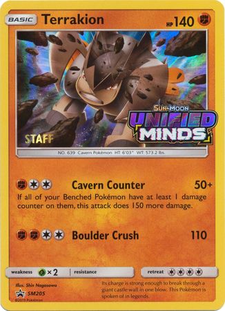 Terrakion - SM205 - (Staff) Pre-Release Promo