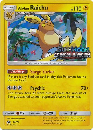 Alolan Raichu - SM72 - (Staff) Pre-Release Promo