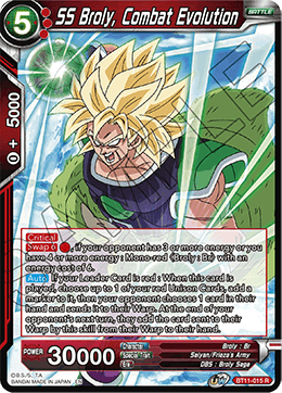 SS Broly, Combat Evolution - BT11-015 - Rare available at 401 Games Canada