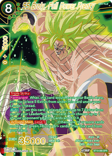 SS Broly, Full Power Frenzy - BT19-088 - Special Rare available at 401 Games Canada