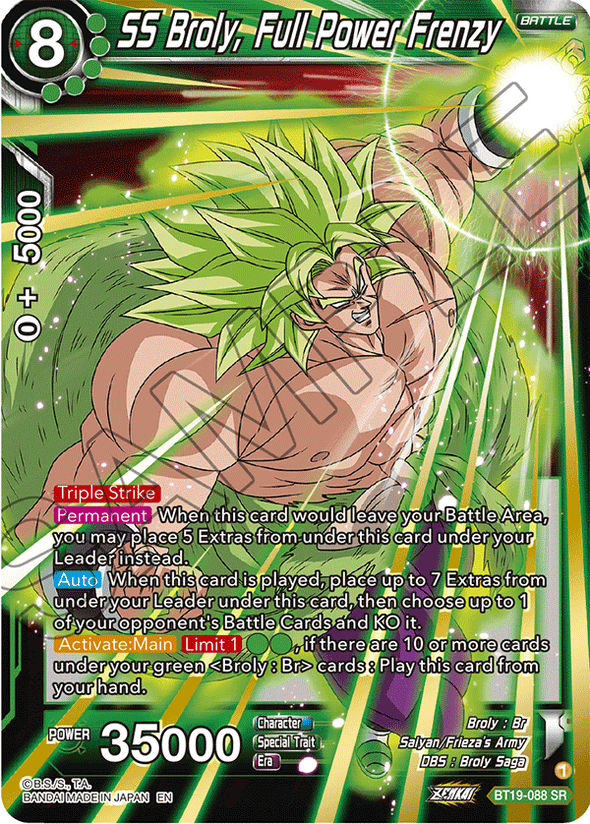 SS Broly, Full Power Frenzy - BT19-088 - Super Rare available at 401 Games Canada