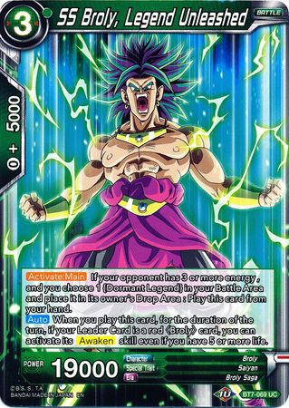 SS Broly, Legend Unleashed - BT7-069 - Uncommon available at 401 Games Canada