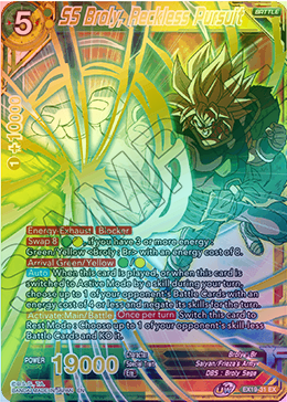 SS Broly, Reckless Pursuit - EX19-31 - Expansion Rare (Foil) available at 401 Games Canada