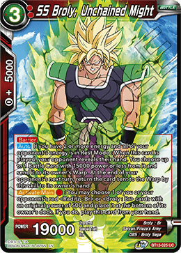 SS Broly, Unchained Might - BT13-025 - Uncommon (FOIL) available at 401 Games Canada