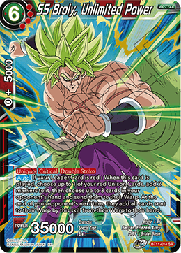 SS Broly, Unlimited Power - BT11-014 - Super Rare available at 401 Games Canada