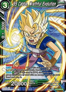 SS Cabba, Wrathful Evolution - BT16-059 - Uncommon available at 401 Games Canada