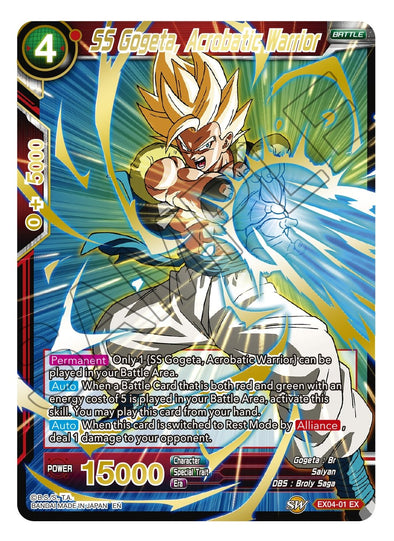 SS Gogeta, Acrobatic Warrior - EX04-01 - Common (Gold Stamped) available at 401 Games Canada