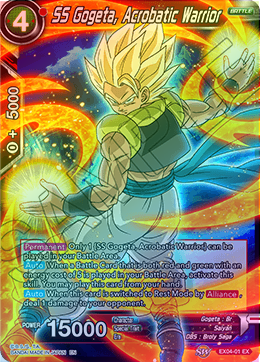 SS Gogeta, Acrobatic Warrior - EX04-01 - Expansion Rare (Foil) available at 401 Games Canada