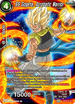 SS Gogeta, Acrobatic Warrior - EX04-01 - Expansion Rare available at 401 Games Canada