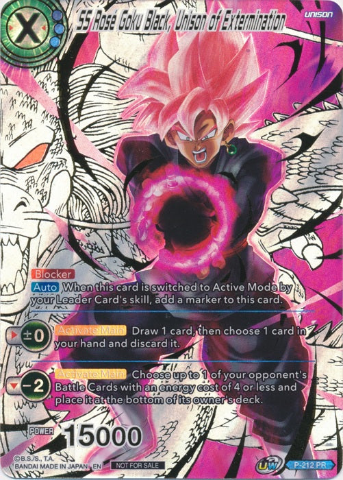 SS Rose Goku Black, Unison of Extermination - P-212 Promo (Gold Stamped) available at 401 Games Canada