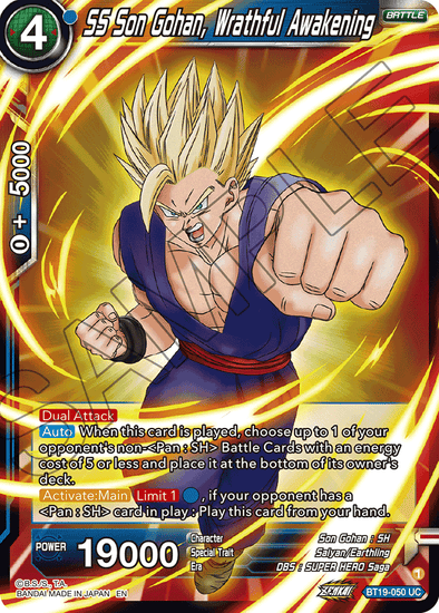 SS Son Gohan, Wrathful Awakening - BT19-050 - Uncommon available at 401 Games Canada