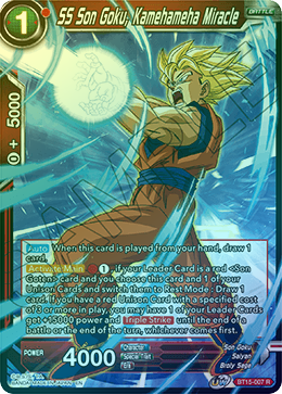 SS Son Goku, Kamehameha Miracle - BT15-007 - Rare (FOIL) available at 401 Games Canada