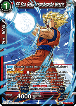 SS Son Goku, Kamehameha Miracle - BT15-007 - Rare available at 401 Games Canada