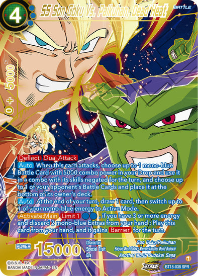 SS Son Goku Vs. Paikuhan, Dead Heat - BT18-038 - Special Rare available at 401 Games Canada