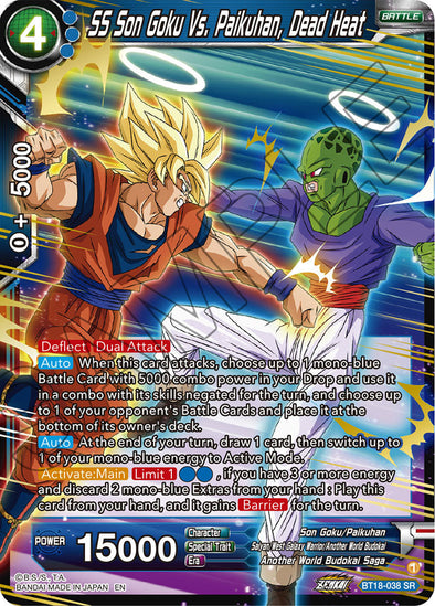 SS Son Goku Vs. Paikuhan, Dead Heat - BT18-038 - Super Rare available at 401 Games Canada