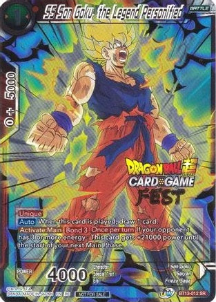 SS Son Goku, the Legend Personified - BT13-012 - Super Rare (Card Game Fest 2022) available at 401 Games Canada