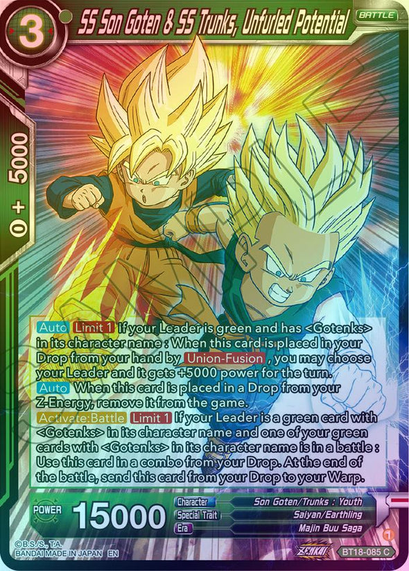 SS Son Goten & SS Trunks, Unfurled Potential - BT18-085 - Common (Foil) available at 401 Games Canada