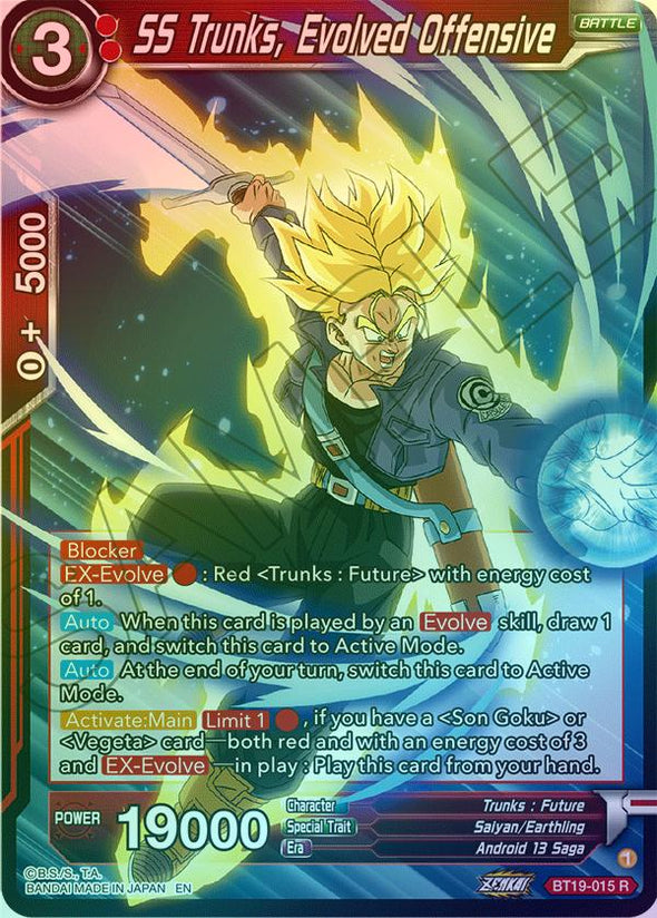 SS Trunks, Evolved Offensive - BT19-015 - Rare (Foil) available at 401 Games Canada