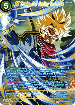 SS Trunks, God-Sealing Technique - BT10-044 - Special Rare (SPR) (Reprint) available at 401 Games Canada