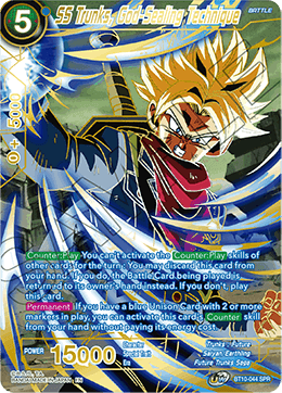 SS Trunks, God-Sealing Technique - BT10-044 - Special Rare (SPR) available at 401 Games Canada