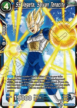 SS Vegeta, Saiyan Tenacity - BT13-039 - Rare (FOIL) available at 401 Games Canada