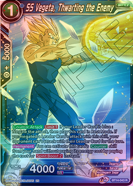 SS Vegeta, Thwarting the Enemy - BT14-043 - Rare (FOIL) available at 401 Games Canada