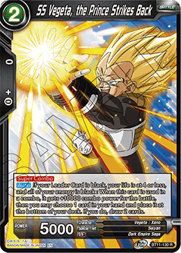 SS Vegeta, the Prince Strikes Back - BT11-130 - Rare (FOIL) (Reprint) available at 401 Games Canada