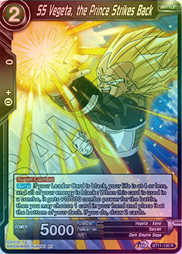 SS Vegeta, the Prince Strikes Back - BT11-130 - Rare (FOIL) available at 401 Games Canada