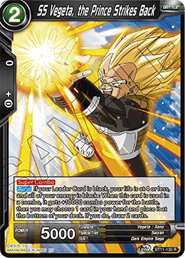 SS Vegeta, the Prince Strikes Back - BT11-130 - Rare available at 401 Games Canada