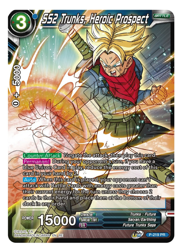 SS2 Trunks, Heroic Prospect - P-219 - Foil Rare (Reprint) available at 401 Games Canada