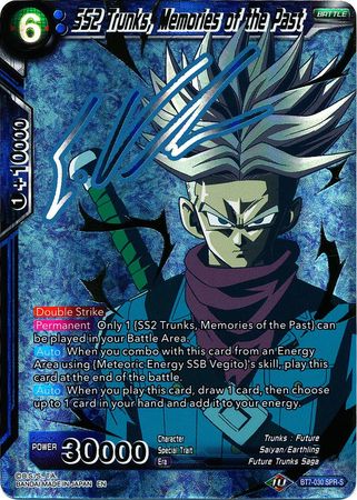 SS2 Trunks, Memories of the Past (SPR Signature) - BT7-030 - Special Rare Signature available at 401 Games Canada