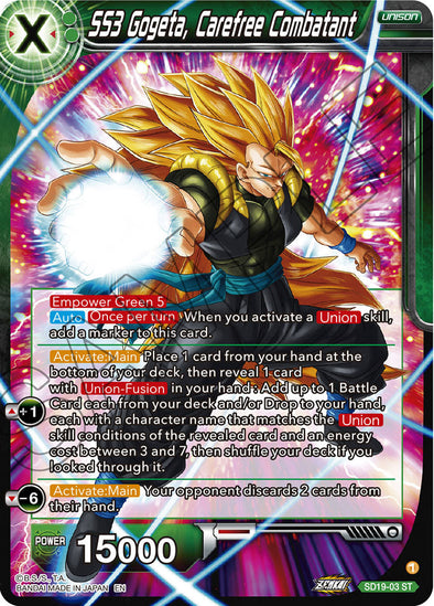 SS3 Gogeta, Carefree Combatant - SD19-03 - Starter Rare available at 401 Games Canada