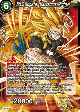 SS3 Gogeta, Marvelous Might - BT12-136 - Super Rare available at 401 Games Canada