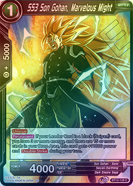 SS3 Son Gohan, Marvelous Might - BT12-129 - Common (FOIL) available at 401 Games Canada