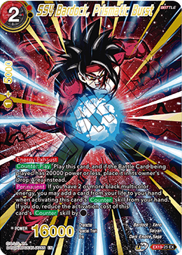 SS4 Bardock, Prismatic Burst - EX19-25 - Expansion Rare available at 401 Games Canada