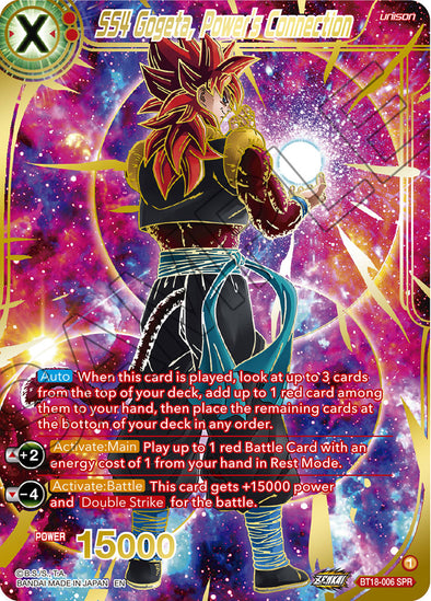 SS4 Gogeta, Power's Connection - BT18-006 - Special Rare available at 401 Games Canada