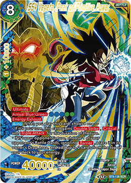 SS4 Vegeta, Peak of Primitive Power - BT8-136 - Secret Rare available at 401 Games Canada