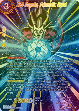 SS4 Vegeta, Prismatic Burst - EX19-28 - Expansion Rare (Foil) available at 401 Games Canada