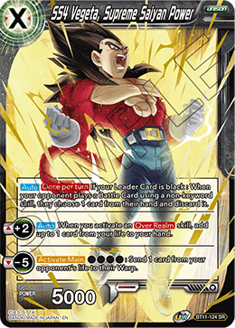 SS4 Vegeta, Supreme Saiyan Power - BT11-124 - Super Rare available at 401 Games Canada