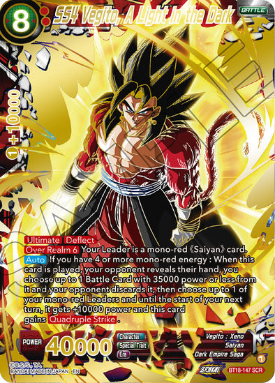 SS4 Vegito, A Light in the Dark - BT18-147 - Secret Rare available at 401 Games Canada