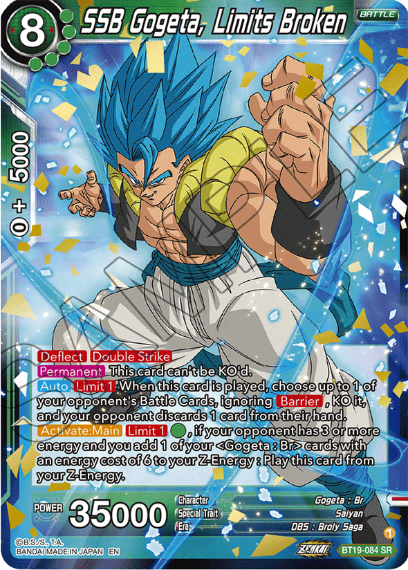 SSB Gogeta, Limits Broken - BT19-084 - Super Rare available at 401 Games Canada