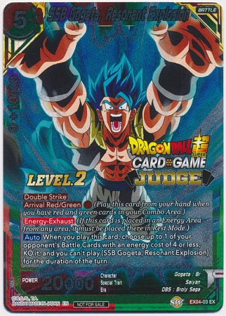 SSB Gogeta, Resonant Explosion - EX04-03 - Judge Level 2 Promo (Foil) available at 401 Games Canada