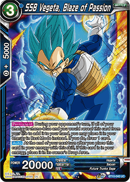 SSB Vegeta, Blaze of Passion - BT10-040 - Uncommon available at 401 Games Canada