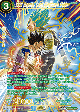 SSB Vegeta, Lost Kingdom's Pride - BT16-052 - Special Rare (SPR) available at 401 Games Canada